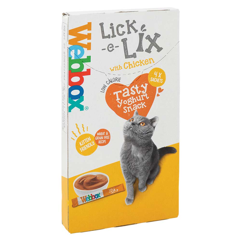 Webbox Lick-E-Lix Chicken Cat Treats 15g x 4 Pack