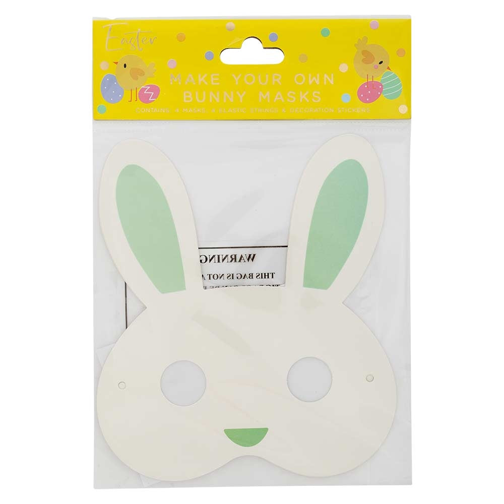 Make Your Own Bunny Mask - 4 Pack | Poundstretcher 546881
