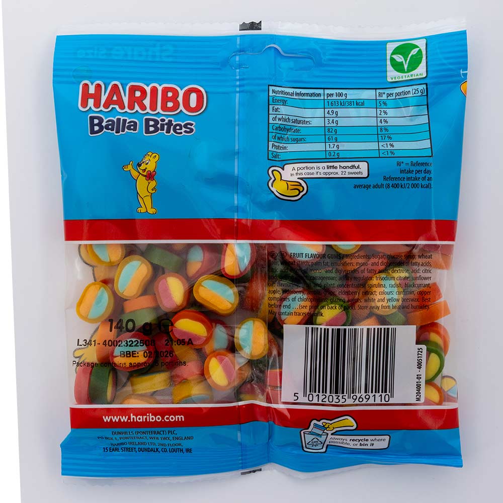 Haribo Balla Bites 140g
