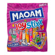 Haribo maoam joystixx 140g bag of sweets on a white background