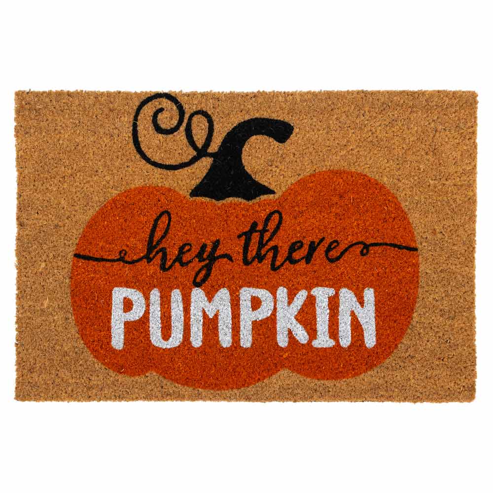 Autumnal Coir Doormat – Hey There Pumpkin