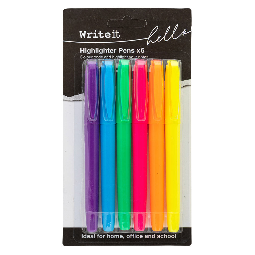 Highlighter Pens 6 Pack