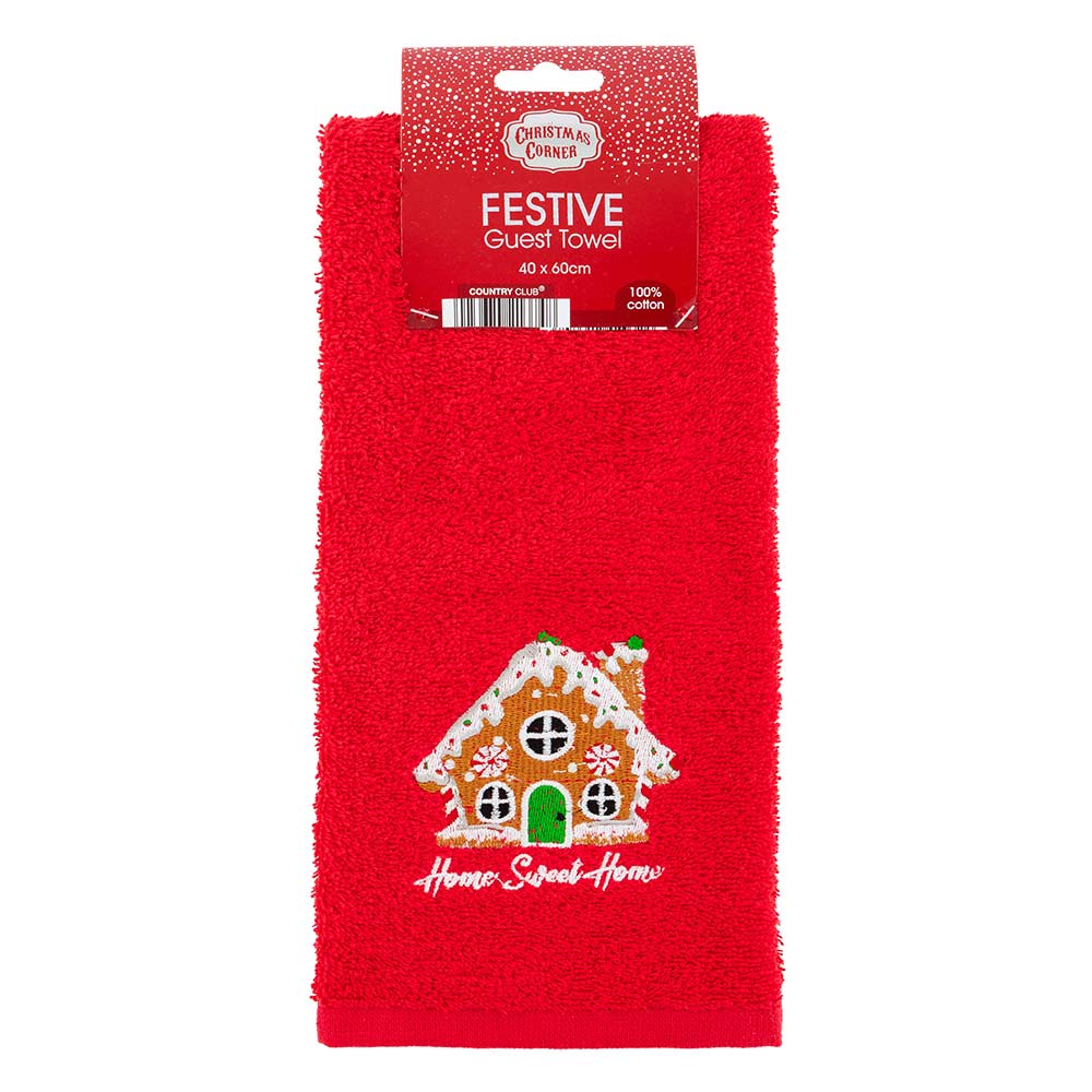Christmas Themed 100% Cotton Guest Towel  40cm x 60cm