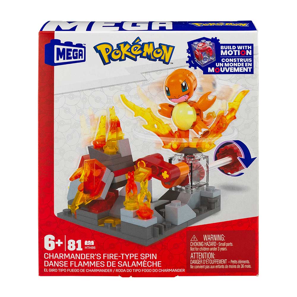 Pokemon Mega Blocks Charmander's Fire-Type Spin