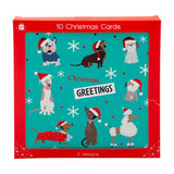 Animal Christmas Cards 10 Pack