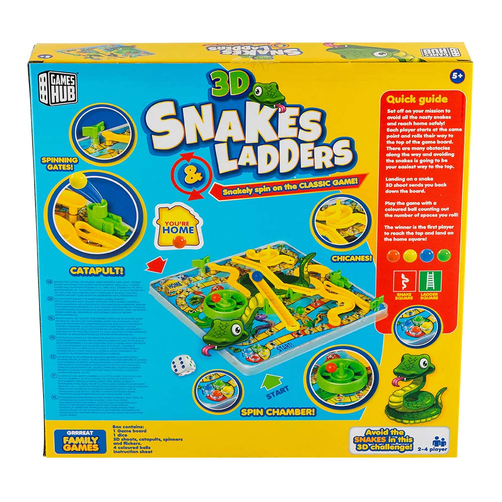 3D Snakes & Ladders Board Game