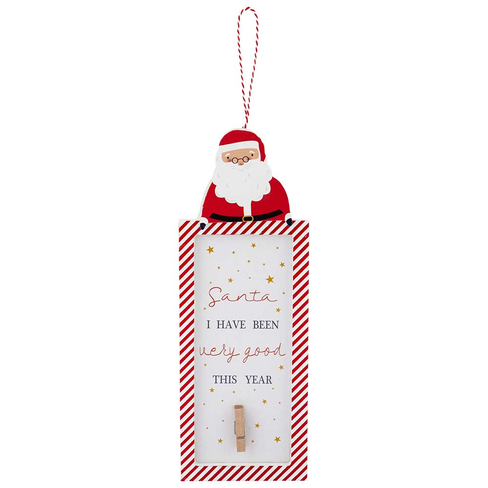Santa Quote Hanging Sign Decoration