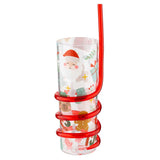 Christmas Kids Drinks Cup with Spiral Straw