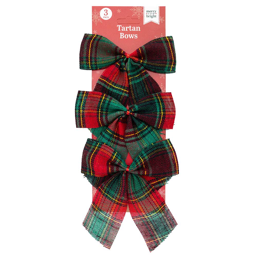 Tartan Bows 3 Pack