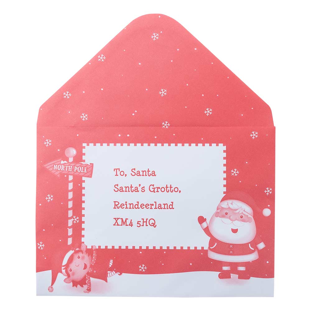 Letter to Santa Pack With Stickers, Envelopes and Pencil with Eraser