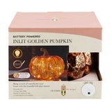 Illuminated Golden Pumpkin Decoration