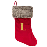 Red Velvet Christmas Alphabet Stocking