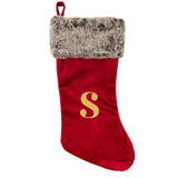 Red Velvet Christmas Alphabet Stocking