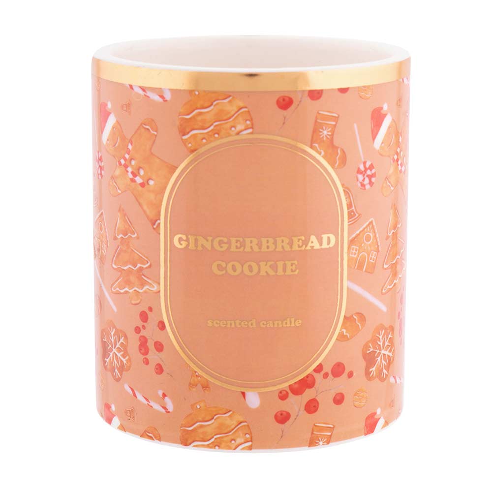 Gingerbread Cookie Ceramic Candle Jar