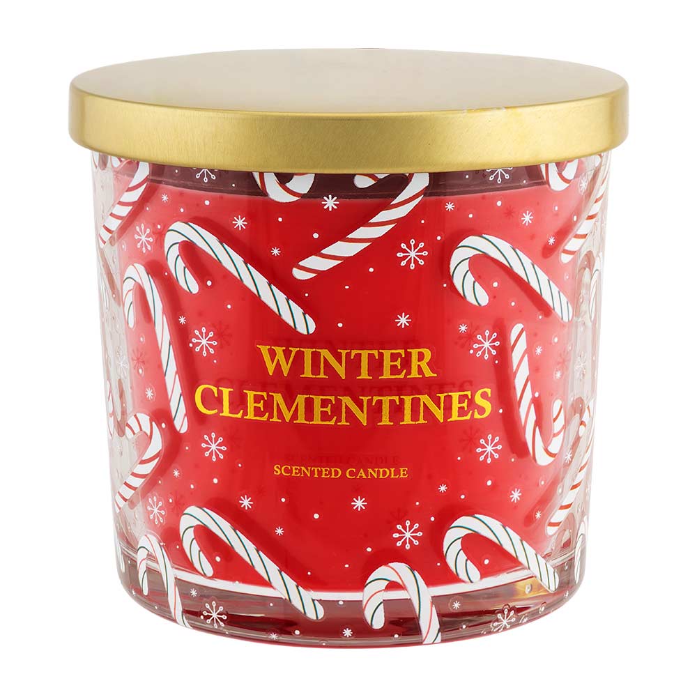 Christmas Candle With Lids | Poundstretcher