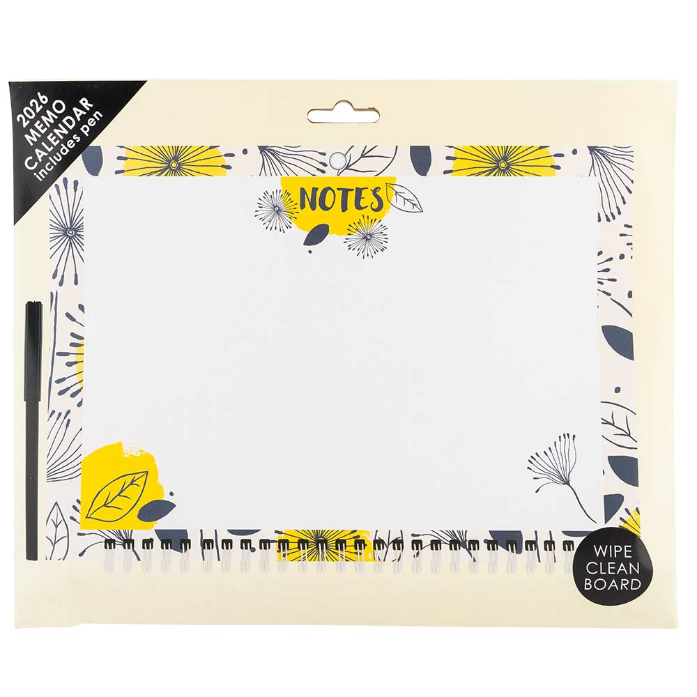 2026 Spots & Flowers Memo Calendar