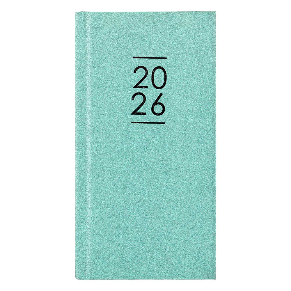 2026 Slim Glitter Week to View Diary Blue
