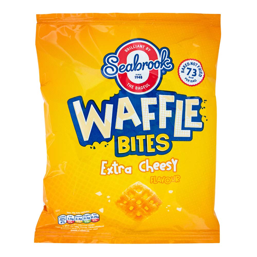 Seabrook Baked Waffle Bites Extra Cheesy Flavour 16g x 6 Pack