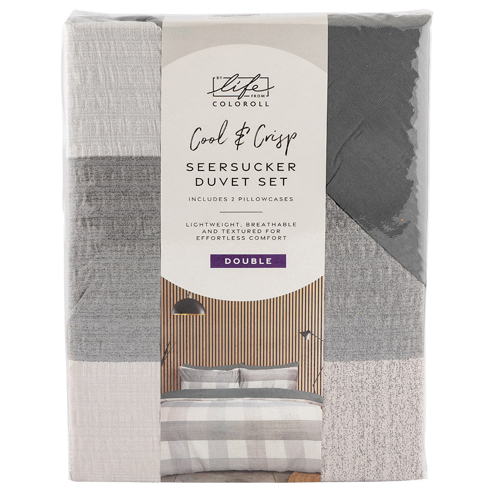 Seersucker Duvet Set Double