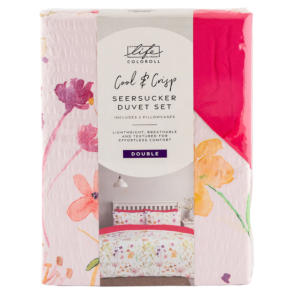 Seersucker Duvet Set Double