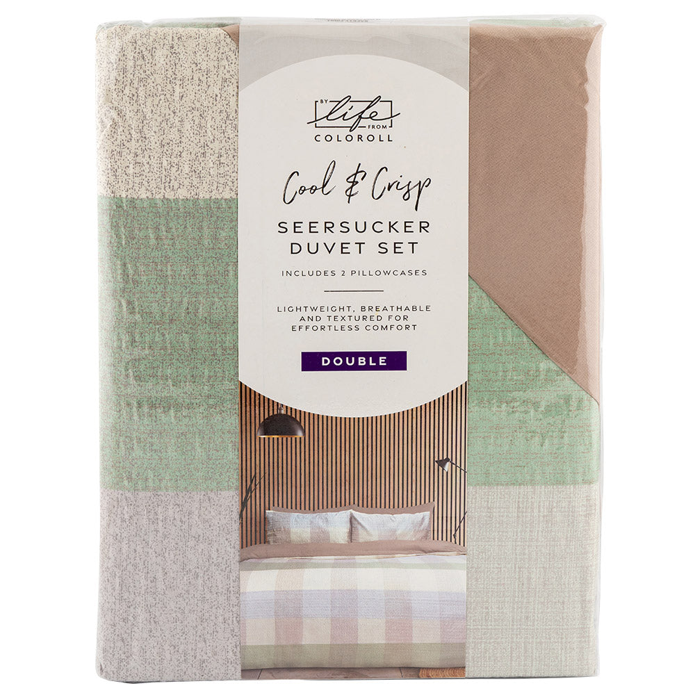 Seersucker Duvet Set Double