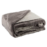 Snuggle Fleece Grey & Silver Reversible Duvet Set Single