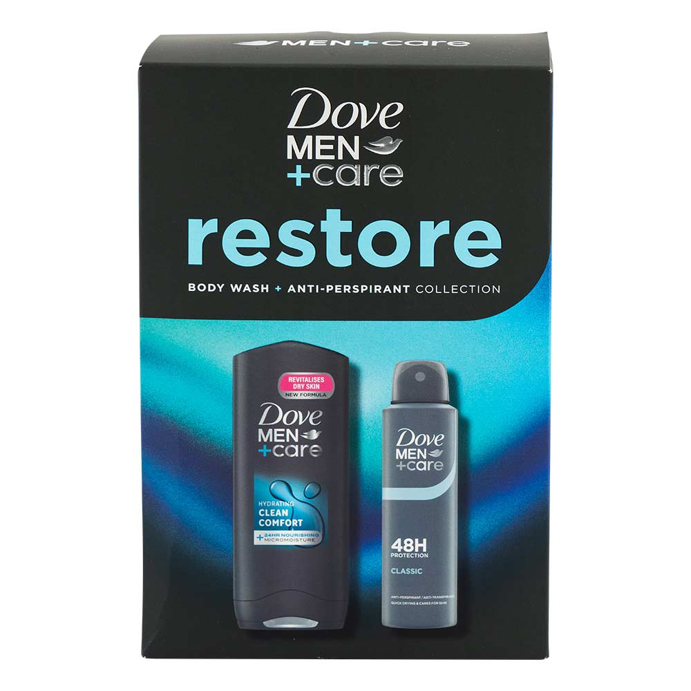 Dove Men+Care Restore Body Wash & Anti-Perspirant Gift Set