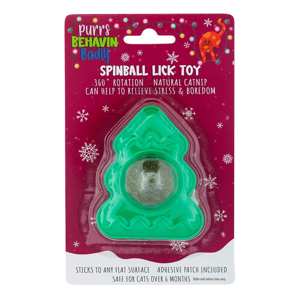 Spinball Cat Lick Toy With Catnip