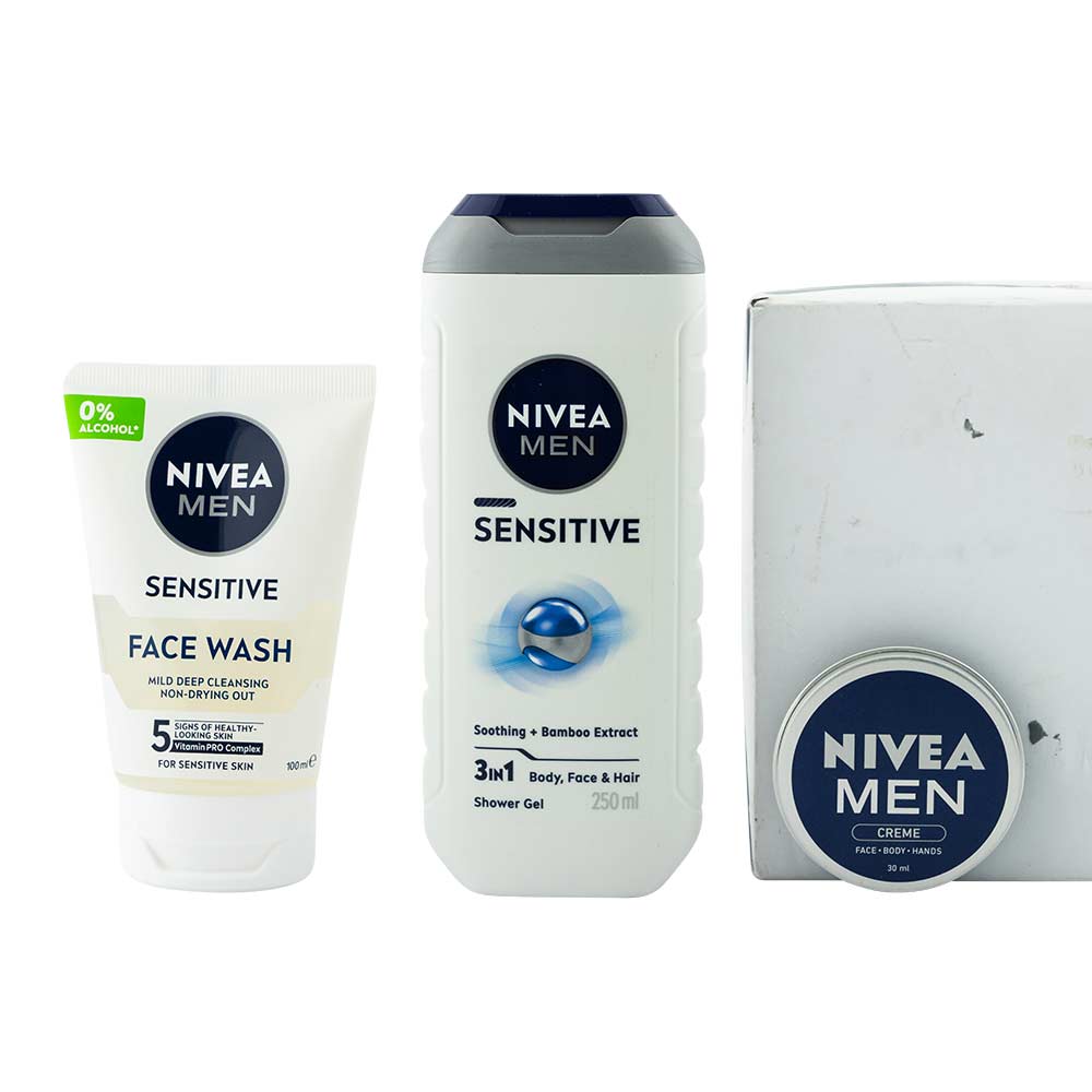 Nivea Men Game Ready Sensitive Skin Care Routine Gift Set