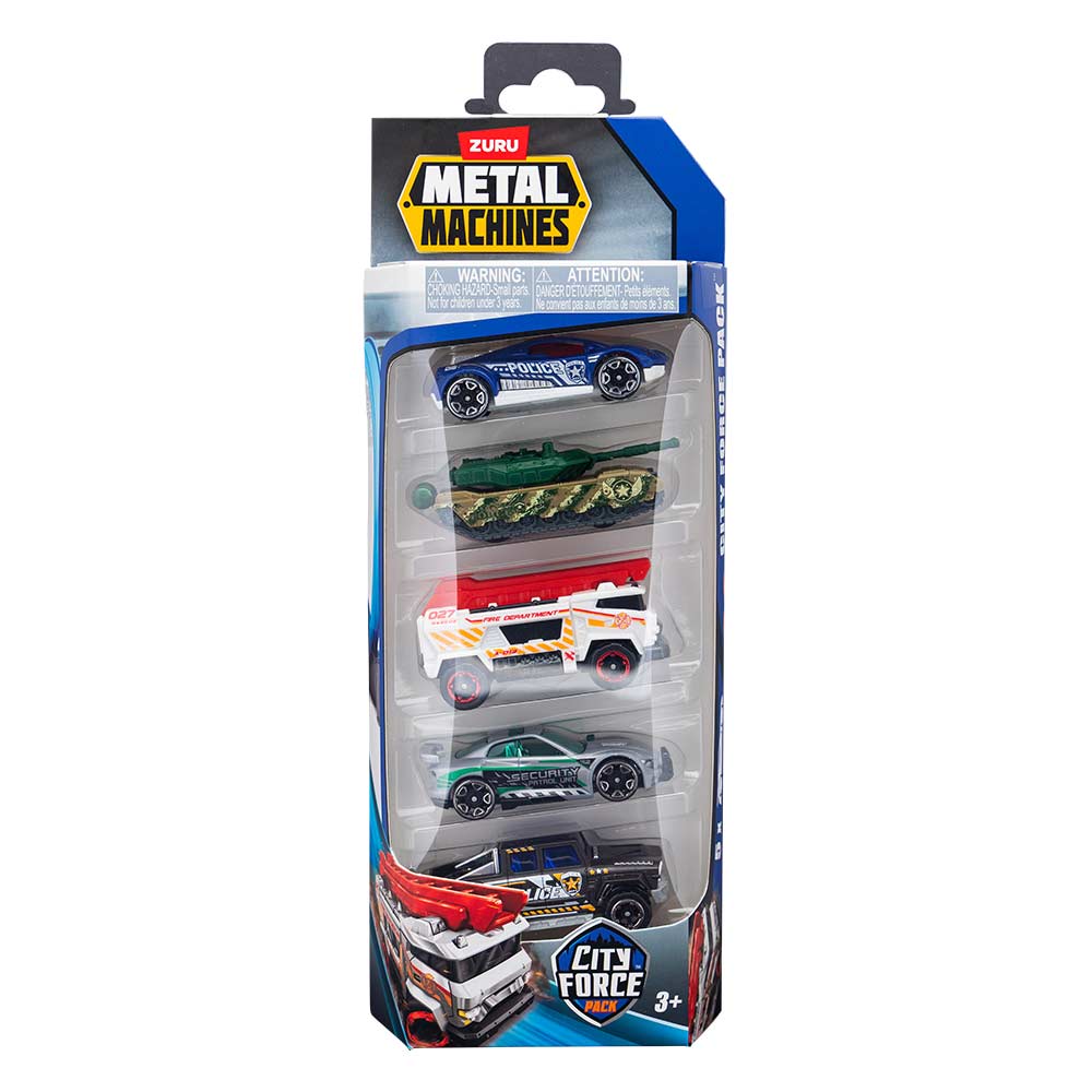 Zuru Metal Machines City Force Cars 5 Pack