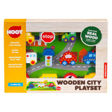 Hoot Wooden City 13 Piece Playset