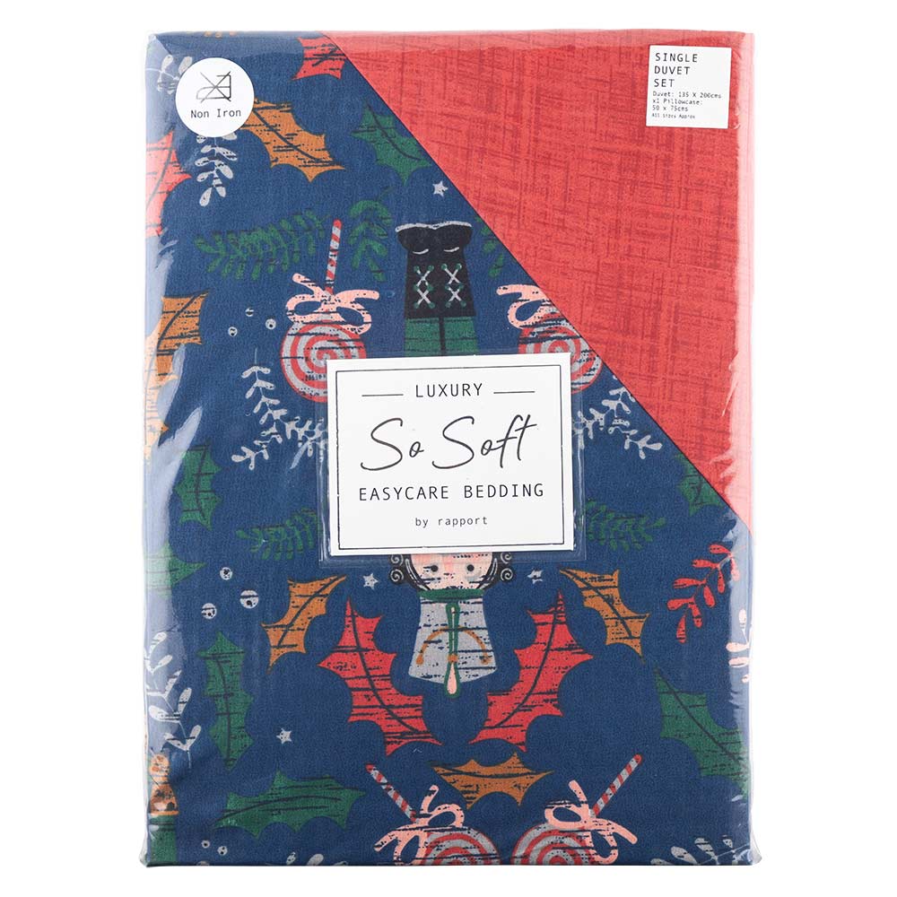 Christmas Duvet Set With Pillowcase Single