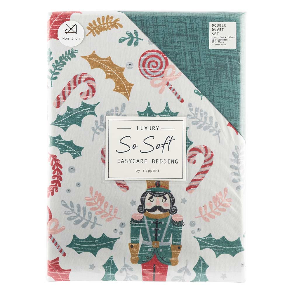 Christmas Duvet Set With 2 Pillowcases Double