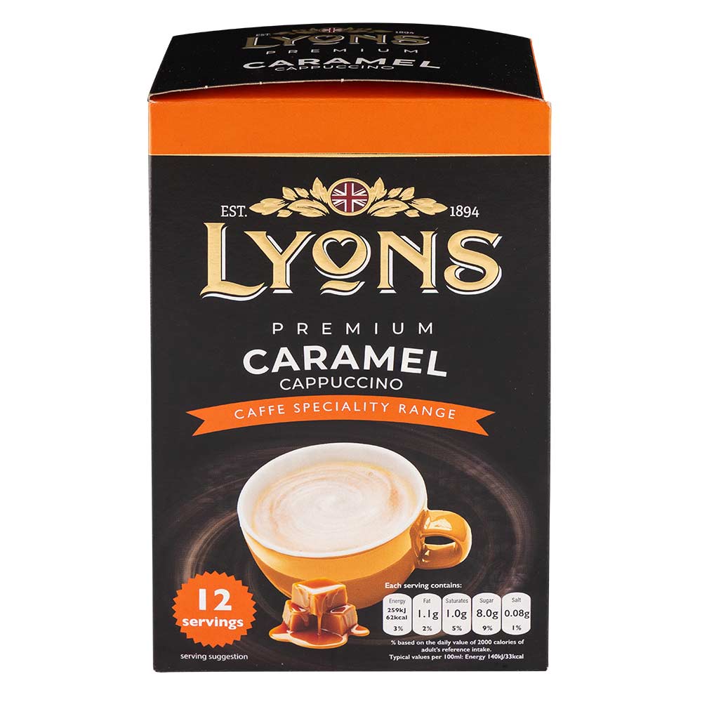 Lyons Premium Caramel Cappucino 15g x 12 Pack
