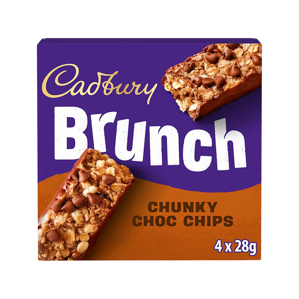 Cadbury Brunch Chocolate Chip Cereal Bars 4 x 28g