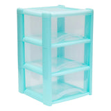 3 Drawer Plastic Storage Tower Teal