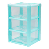 3 Drawer Plastic Storage Tower Teal