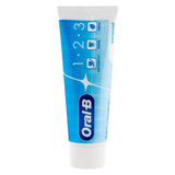 Oral B 123 whitening toothpaste on white background
