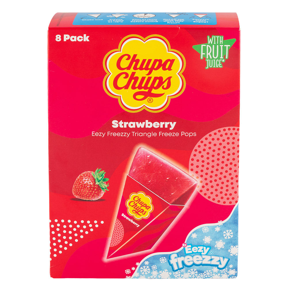 Chupa Chups Eezy Freezzy Pyramids Strawberry 8 Pack