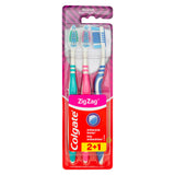 Colgate ZigZag Medium Toothbrush 3 Pack