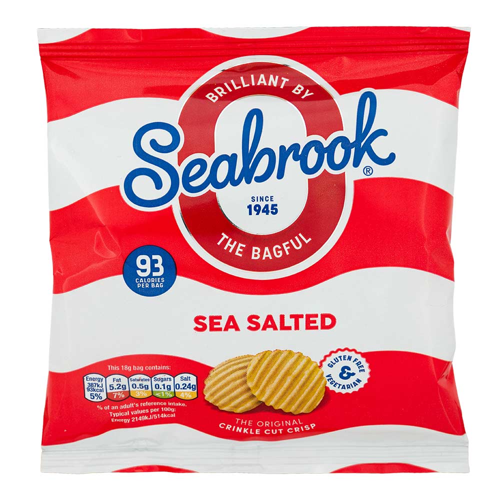 Seabrooks Sea Salt Crisps 5 x 18g Pack