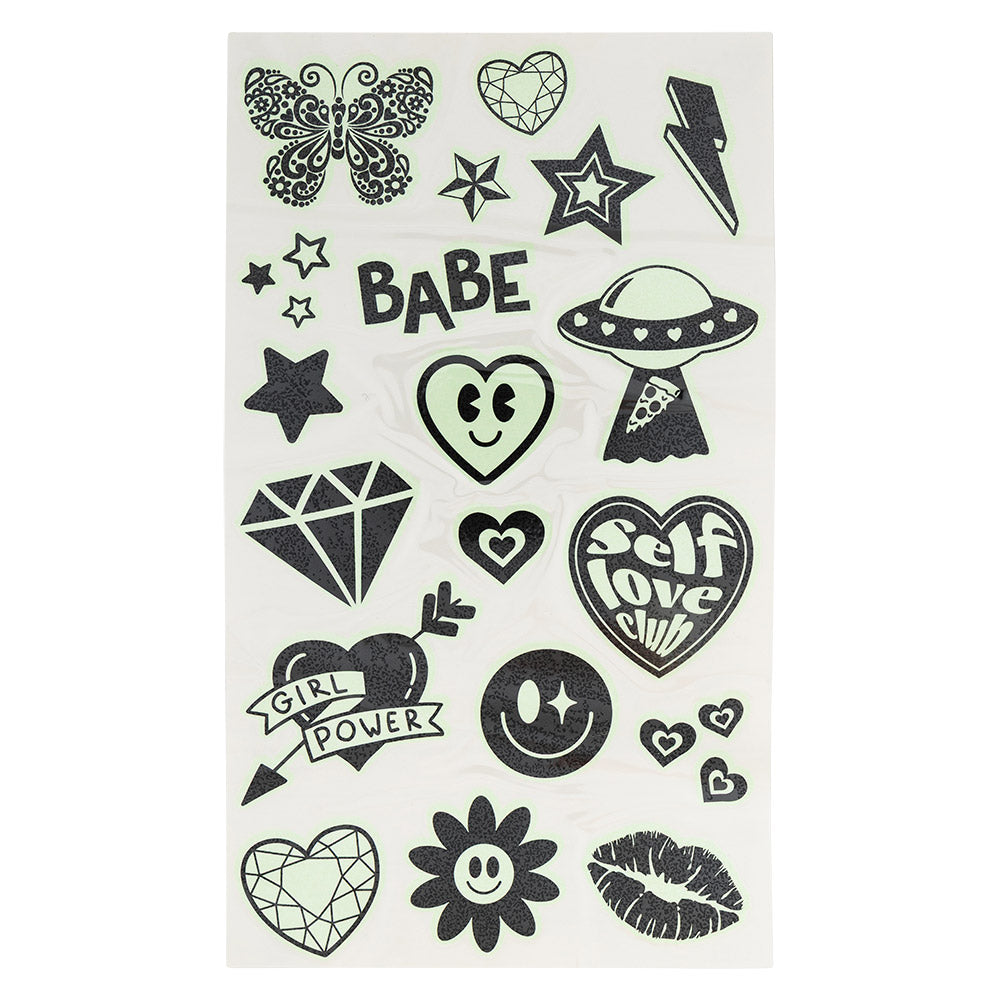 Glow In The Dark Temporary Tattoos 2 Sheets