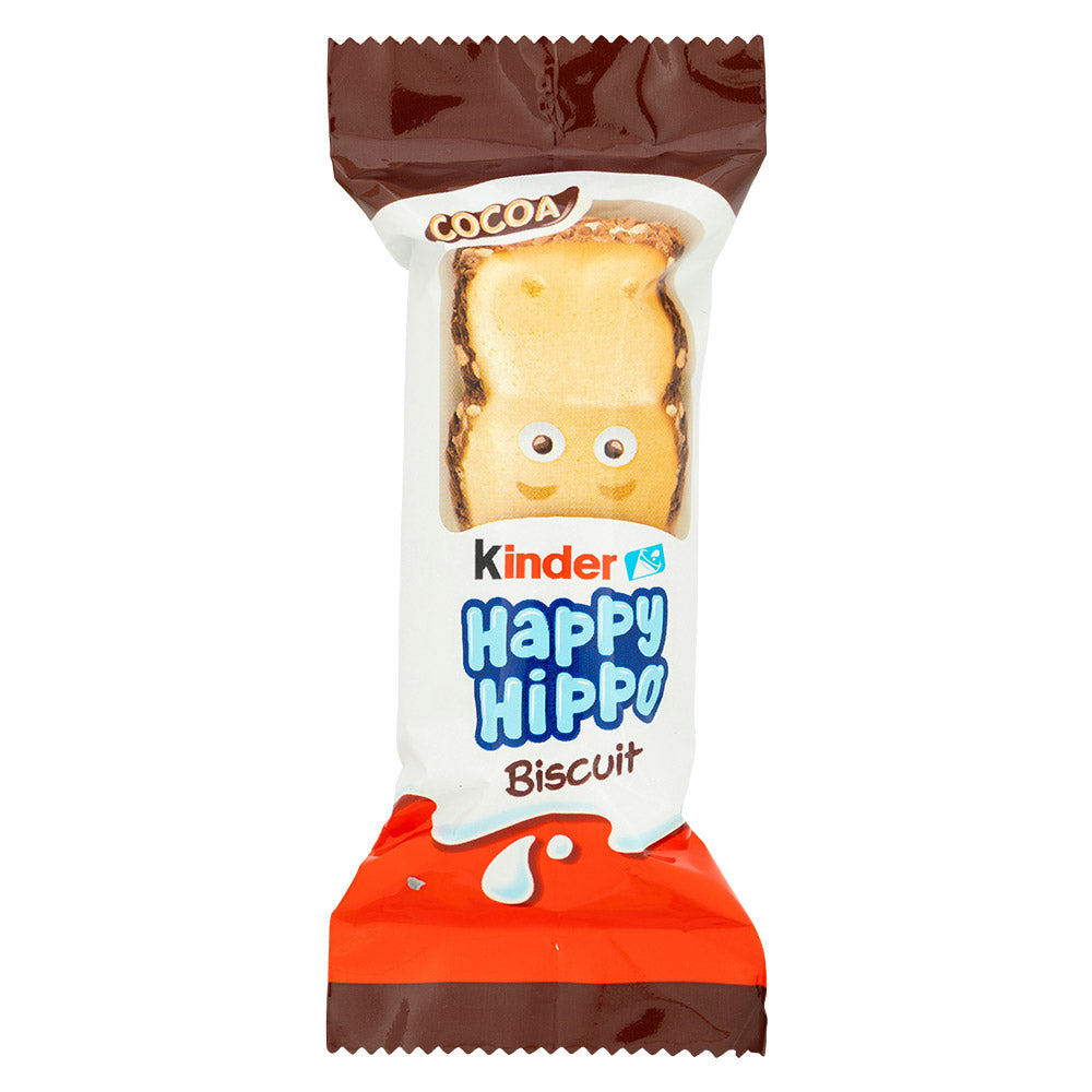 Kinder happy hippo biscuits single biscuit on white background