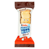 Kinder happy hippo biscuits single biscuit on white background