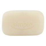 Simple pure soap on white background