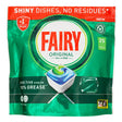 Fairy all in one dishwasher tablets 25 pack on white background