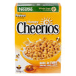 Box of Nestle Honey Cheerios 515g cereal on a white background