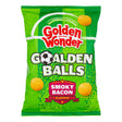 Golden Wonder goalden balls in smoky bacon flavour on a white background