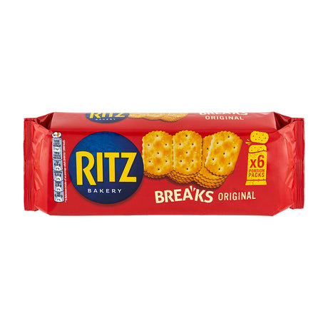 Ritz breaks 6 pack on a white background