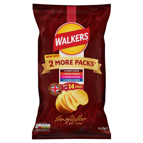 Walkers Crisps Meaty Variety 25g x 14 Pack